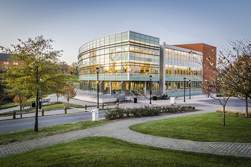 The new facade of the library following the 2006-08 renovation