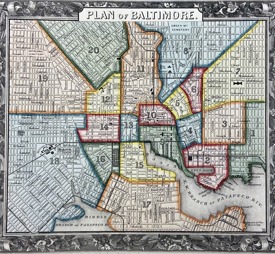 Plan of Baltimore map