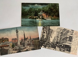 Photo of early 20th century Baltimore postcards